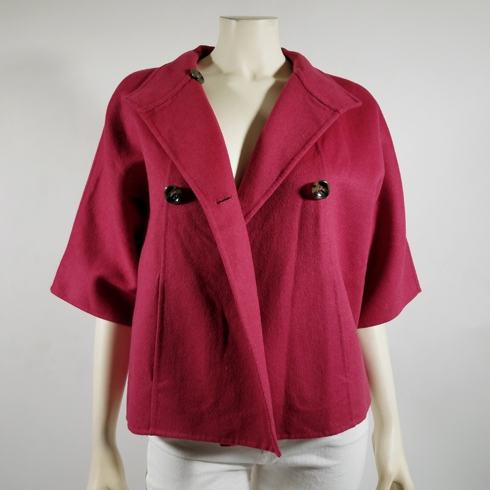 MAX MARA Magenta Wool Cashmere Jacket - size 6 / M